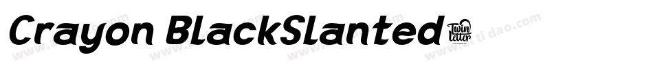 Crayon BlackSlanted字体转换